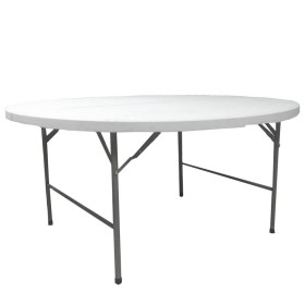 Table Klapptisch Weiß HDPE 154 x 154 x 74 cm