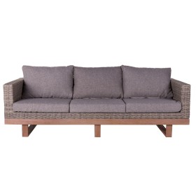Garden sofa Patsy Grey Aluminium Rattan Acacia 220 x 89 x 64,50