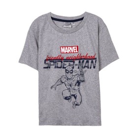 Camisola de Manga Curta Spider-Man Cinzento Infantil