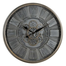 Reloj de Pared Gris Cristal Hierro 69,5 x 9 x 69,5 cm (3