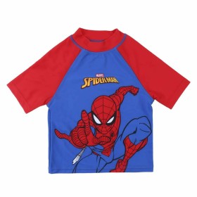 Bade-T-Shirt Spiderman Dunkelblau