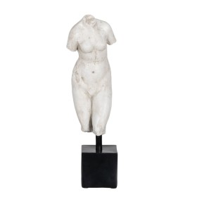 Escultura Busto Blanco Negro 14 x 11 x 43 cm