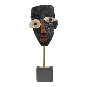 Escultura Máscara Marrón Negro 52 x 35 x 41,5 cm