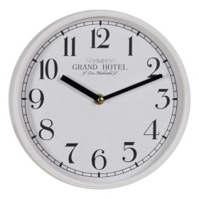 Horloge Murale Blanc Bois Verre 22 x 22 x 4,5 cm