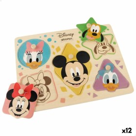 Child's Wooden Puzzle Disney + 2 Years 5 Pieces (12 Units) Disney - 1