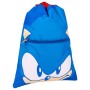 Mochila Saco Infantil Sonic Azul 27 x 33 cm