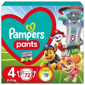 Disposable nappies Pampers Paw Patrol 9-15 kg 4 (72 Units)