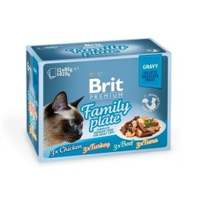 Comida para gato Brit Pouch Gravy Atum Peru Vitela 12 x 85 g