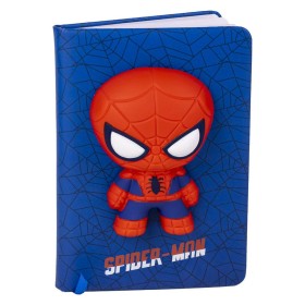 Cuaderno de Notas Spiderman SQUISHY Azul 18 x 13 x 1 cm