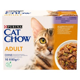 Comida para gato Purina Cat Chow Adult 1+ Cordero 10 x 85 g
