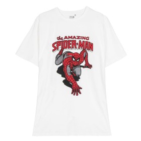 Camiseta de Manga Corta Infantil Spiderman Blanco