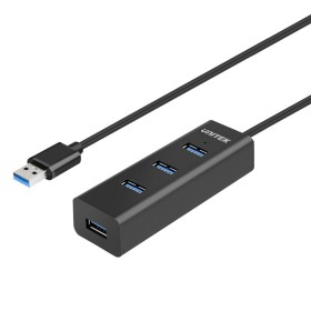 Hub USB 4 Puertos Unitek Y-3089 Negro