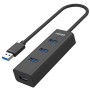 Hub USB 4 Puertos Unitek Y-3089 Negro