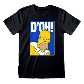 Unisex Kurzarm-T-Shirt The Simpsons Doh Schwarz