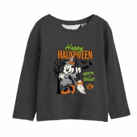 Camiseta de Manga Larga Infantil Minnie Mouse Halloween Gris