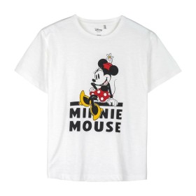Camiseta de Manga Corta Mujer Minnie Mouse Blanco