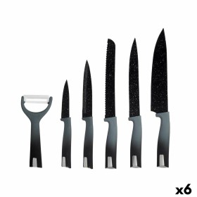 Set de Cuchillos Negro Acero Inoxidable Polipropileno (6