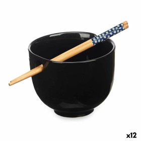 Bowl Black Bamboo 24 x 10,7 x 13,3 cm (12 Units) Toothpicks