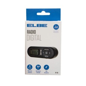 Radio Portátil Digital ELBE RF96 Negro FM Mini