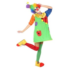 Disfraz para Adultos Clown Verde Multicolor XL