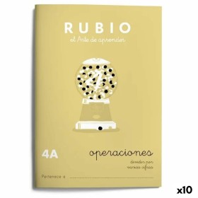 Mathematik-Heft Rubio Nº4A A5 Spanisch 20 Bettlaken (10 Stück)