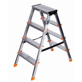 4-step folding ladder Krause 120403 Silver Aluminium