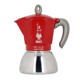 Italienische Kaffeemaschine Bialetti Moka Induction Schwarz Rot